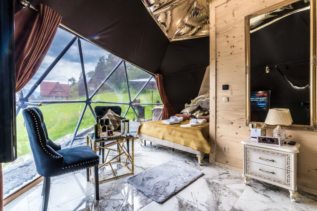 35m² Glamp Royal poilsiavietė Ø6,7m x 4kompl Kupolai | Zakopanė, Lenkija