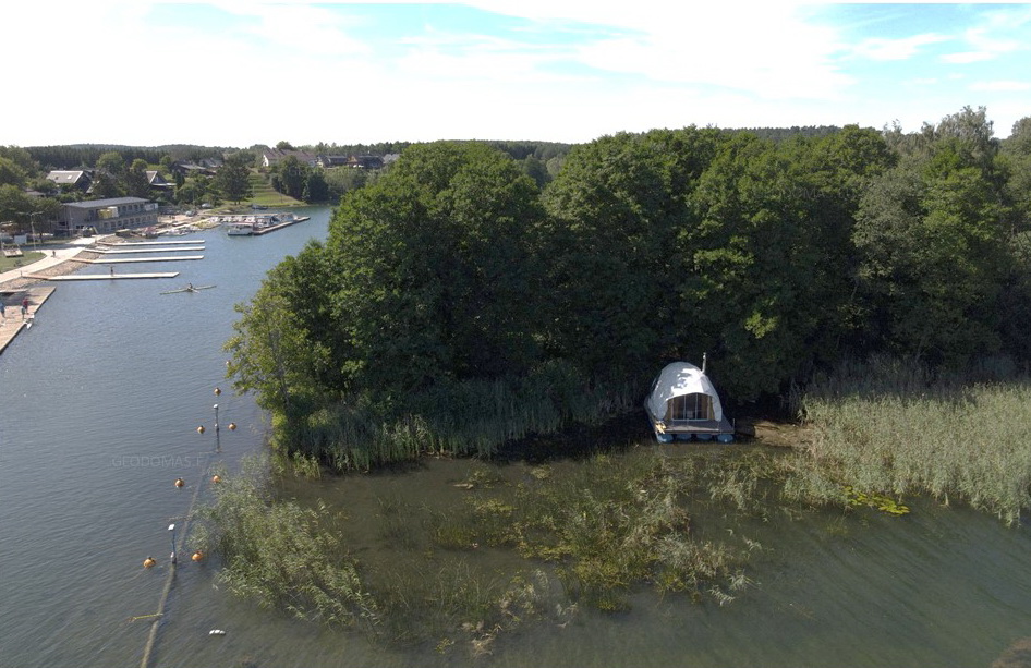 27m² Pramoginis Glamping laivas Ø7m | Pasimėgaukite ežerų ir jų salų grožiu