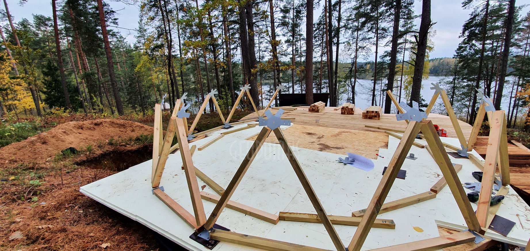 20m2 Glamping Kupolas Ø5m | Ekologinė bendruomenė, GLAMPINGLITHUANIA