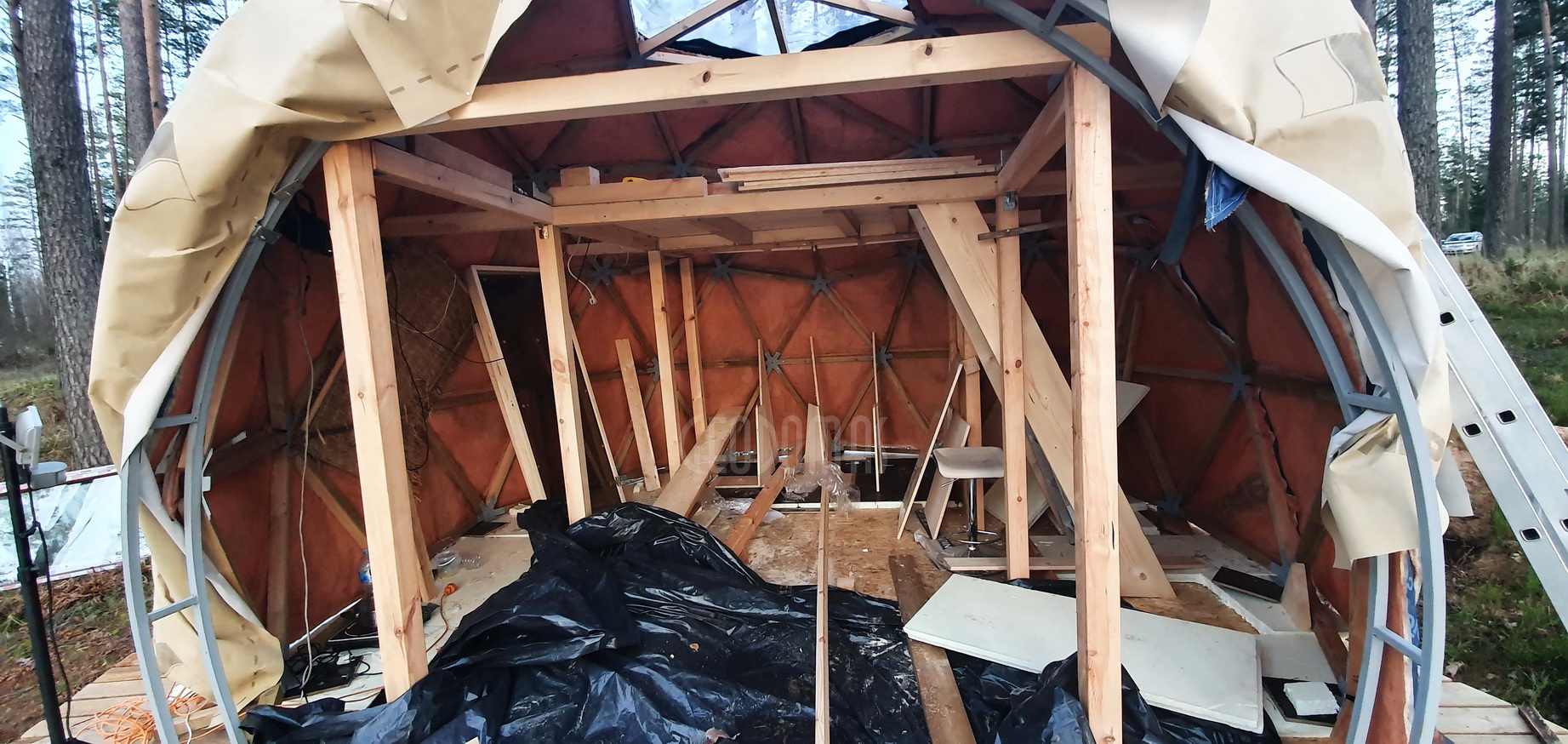 20m2 Glamping Kupolas Ø5m | Ekologinė bendruomenė, GLAMPINGLITHUANIA
