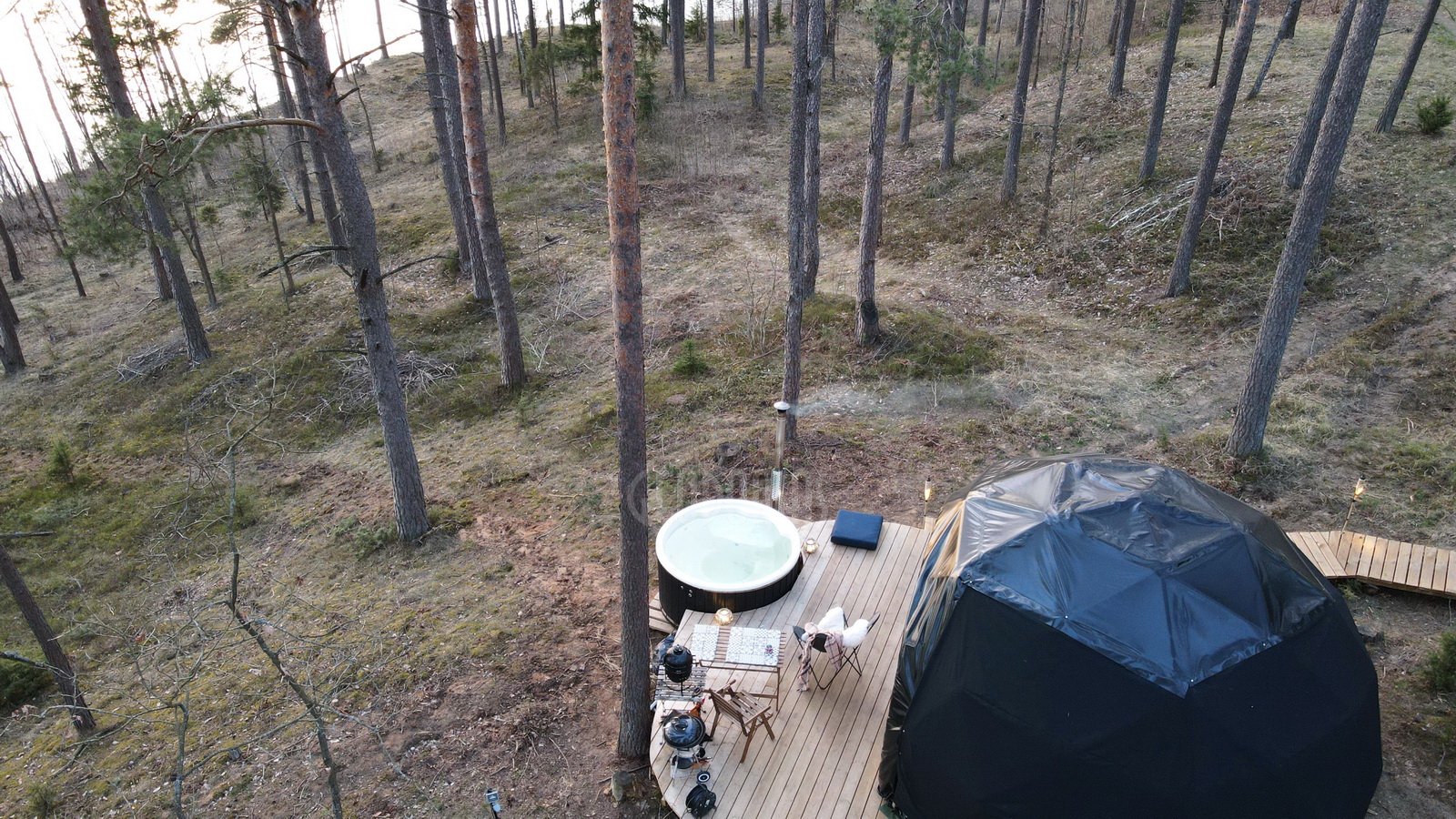 20m2 Glamping Kupolas Ø5m | Ekologinė bendruomenė, GLAMPINGLITHUANIA