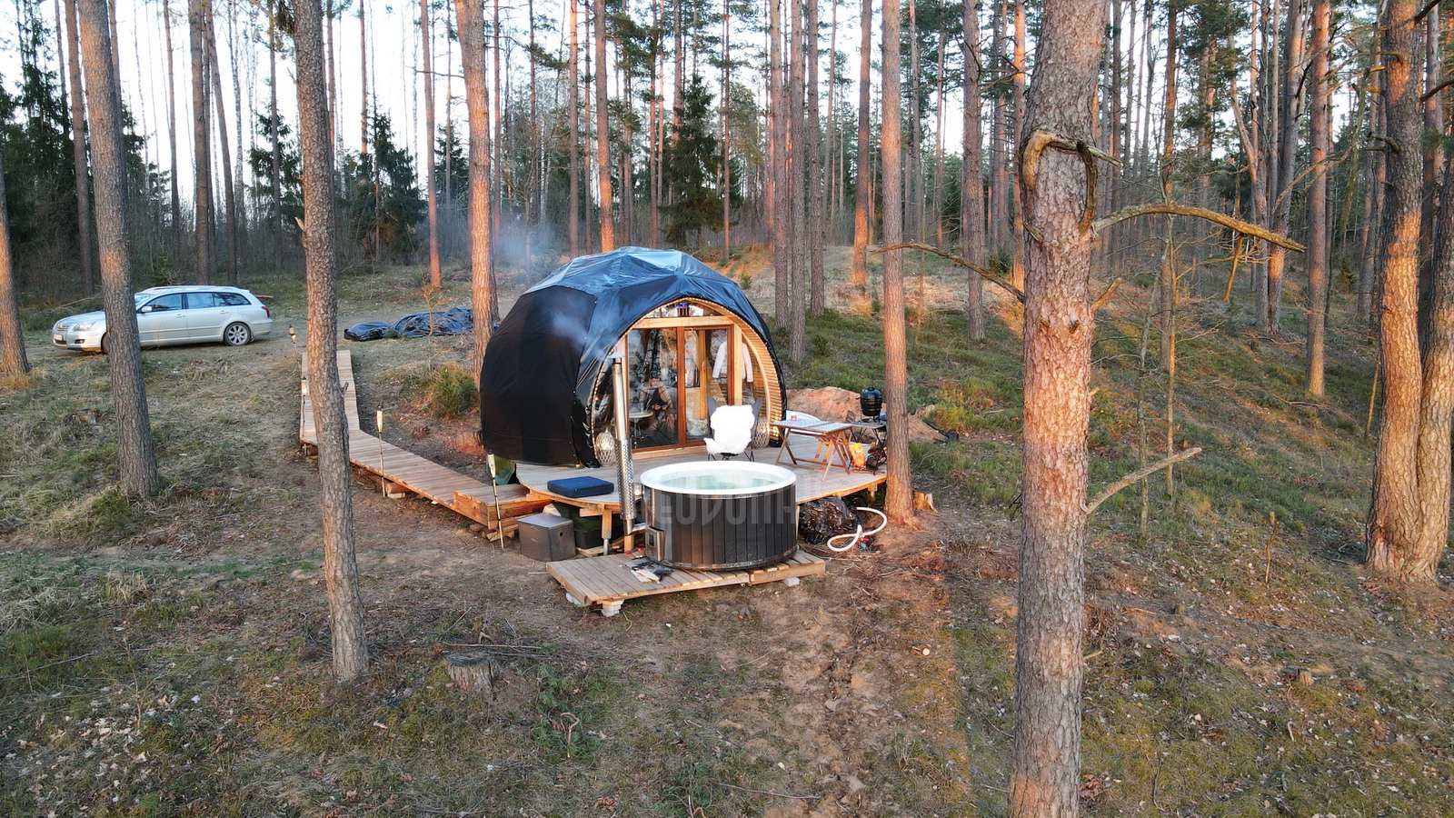 20m2 Glamping Kupolas Ø5m | Ekologinė bendruomenė, GLAMPINGLITHUANIA