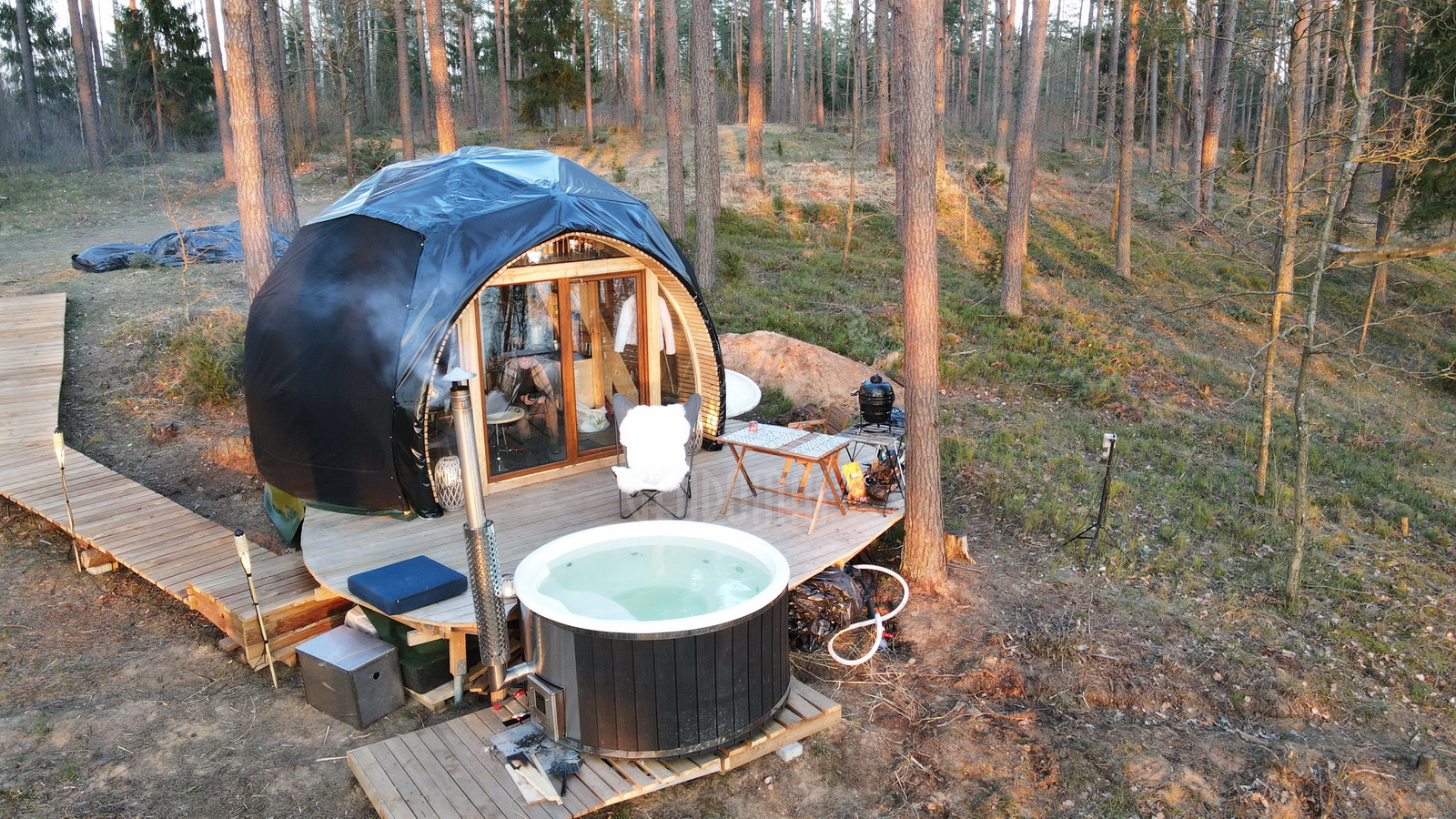 20m2 Glamping Kupolas Ø5m | Ekologinė bendruomenė, GLAMPINGLITHUANIA