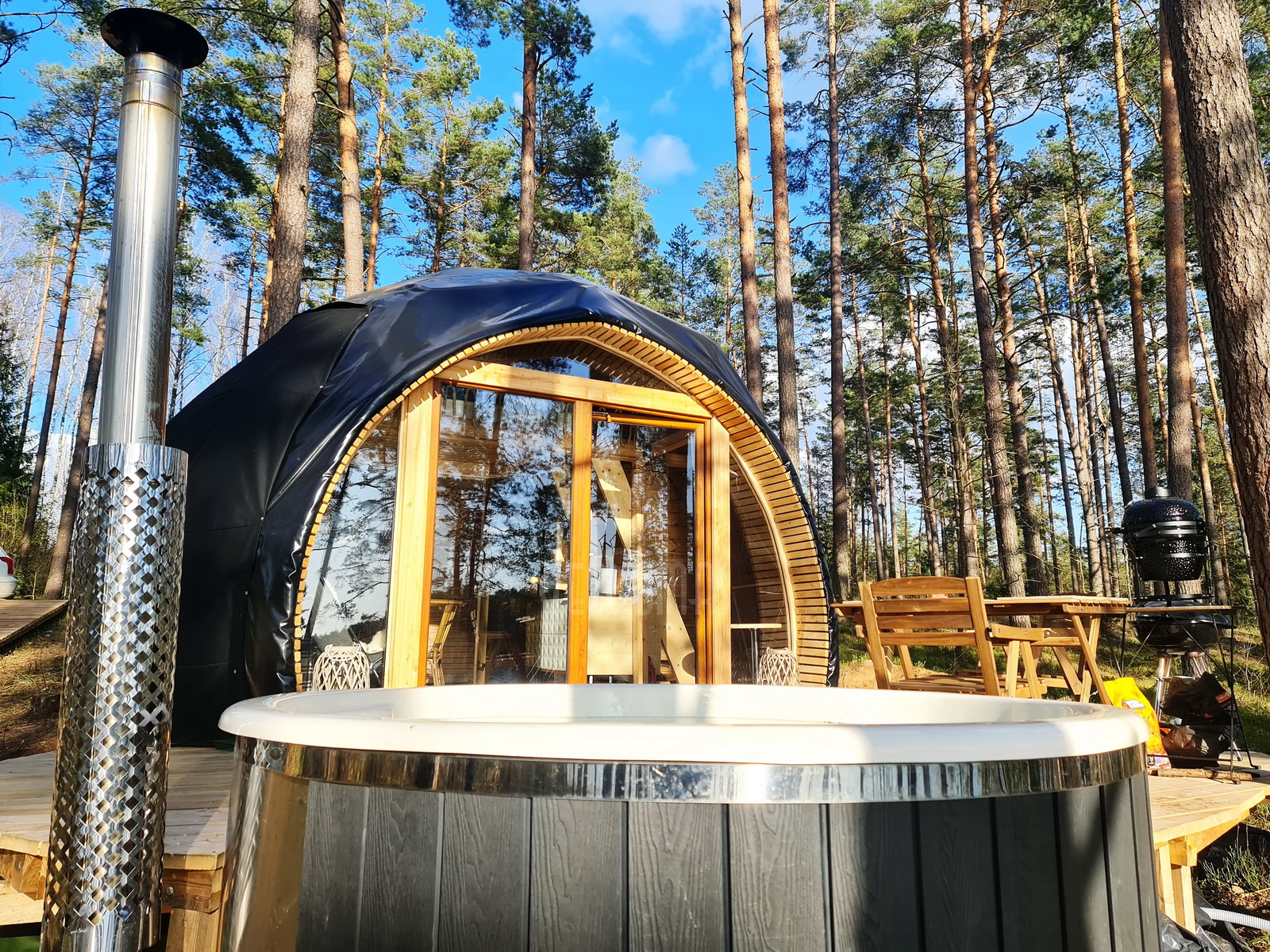 20m2 Glamping Kupolas Ø5m | Ekologinė bendruomenė, GLAMPINGLITHUANIA