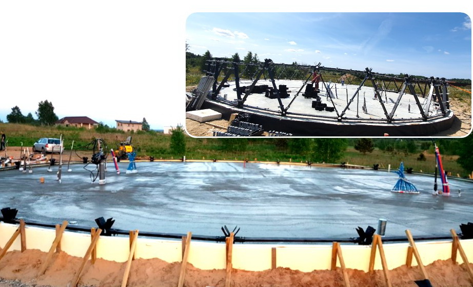 183m² Namo Stiklinis Ø11m Apsauginis Kupolas 6m Aukščio