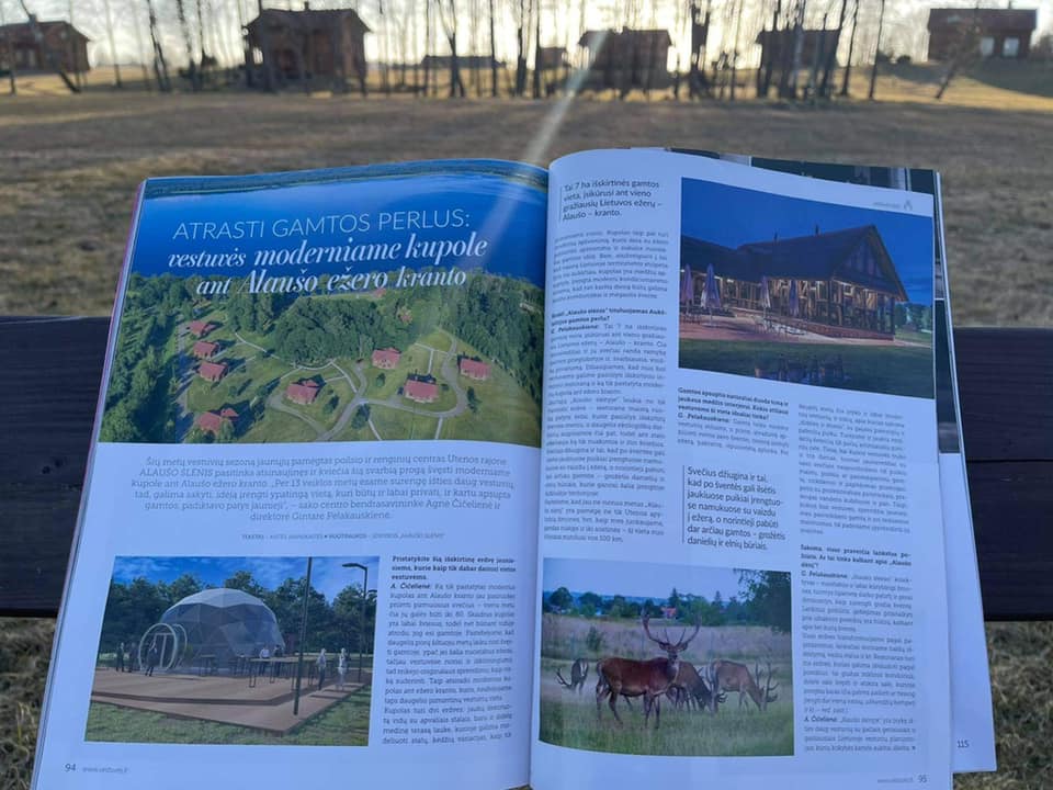 Ø12m Glamping Kupolas Šventėms 113m2 | Alaušo Slėnis, Lietuva