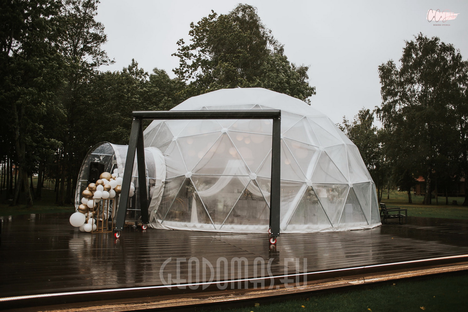 Ø12m Glamping Kupolas Šventėms 113m2 | Alaušo Slėnis, Lietuva