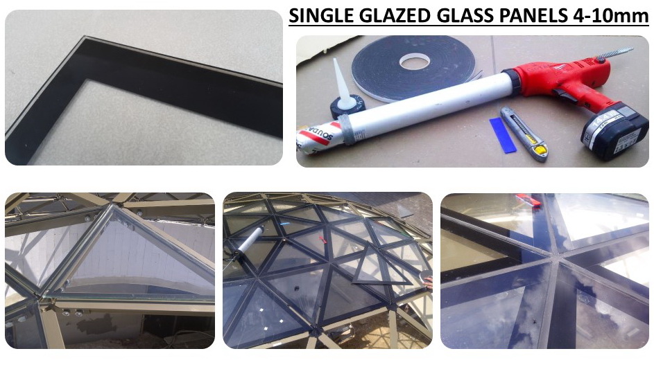 372m2 SINGLE GLASS Ø22m ICO F8+ H12,4m