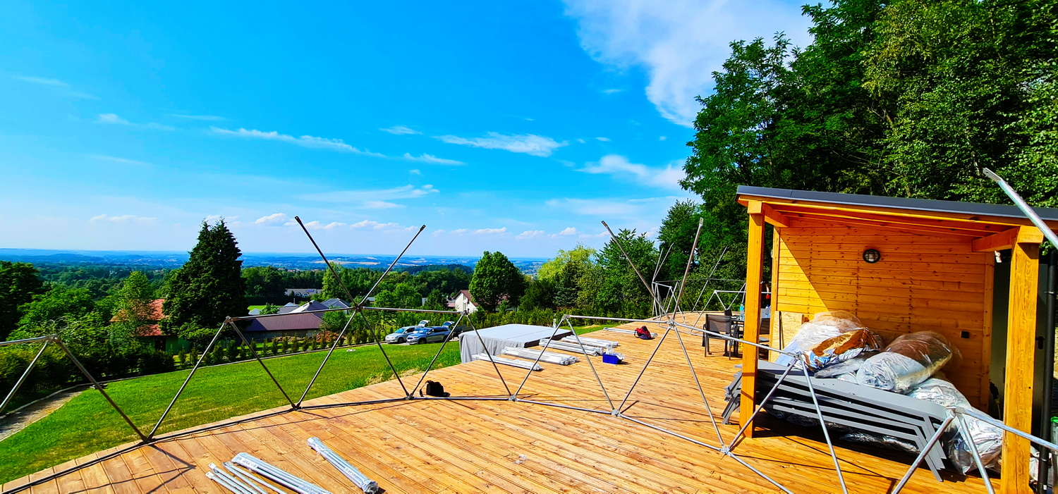 35m² BESKID GLAMP Glamping Kupolai Ø6,7m | Jaworze Kalnai, Lenkija