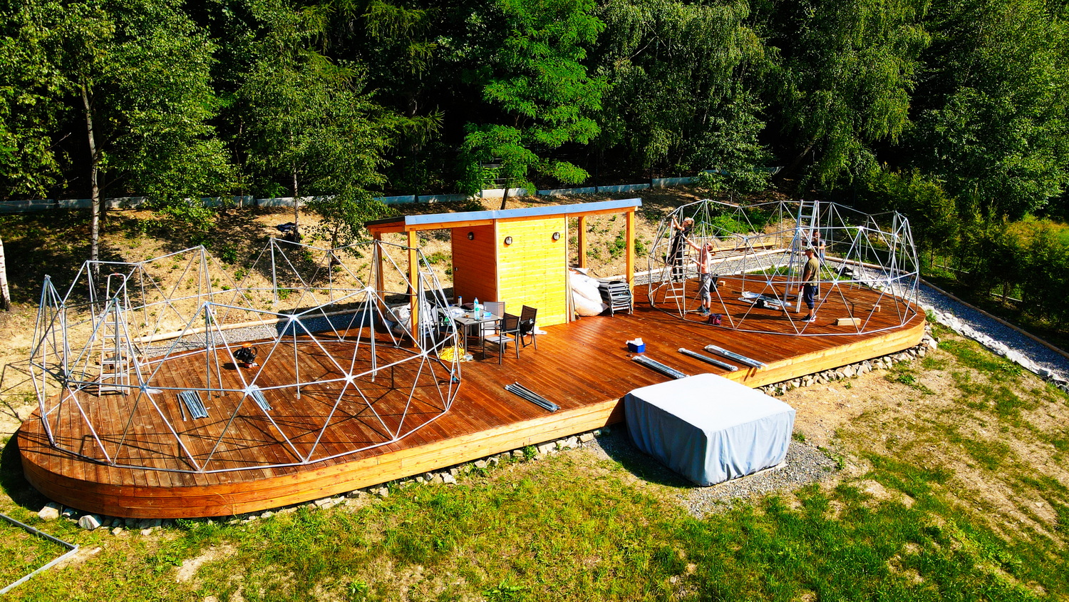 35m² BESKID GLAMP Glamping Kupolai Ø6,7m | Jaworze Kalnai, Lenkija