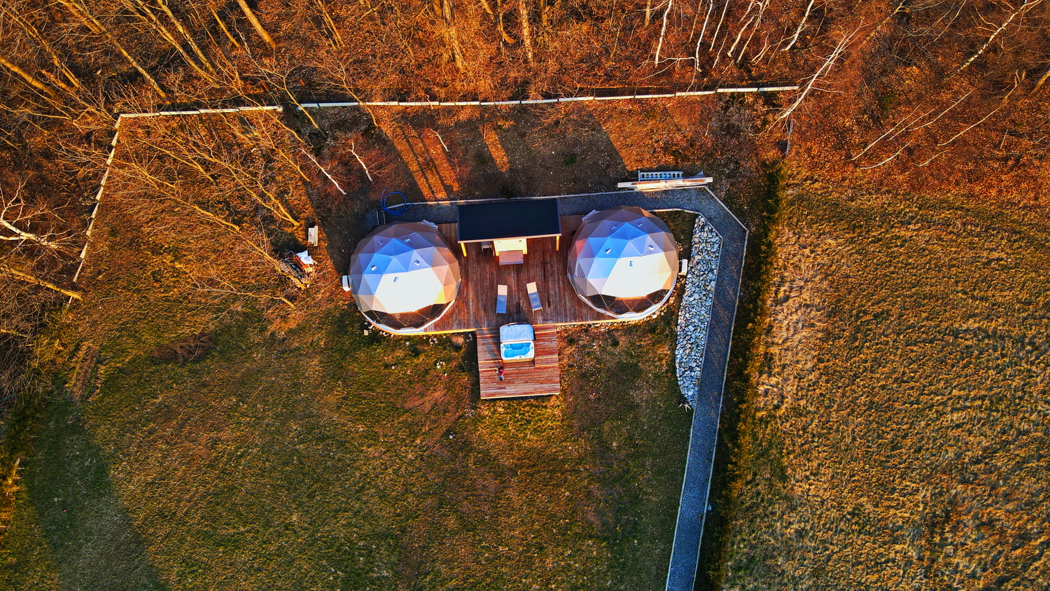35m² BESKID GLAMP Glamping Kupolai Ø6,7m | Jaworze Kalnai, Lenkija