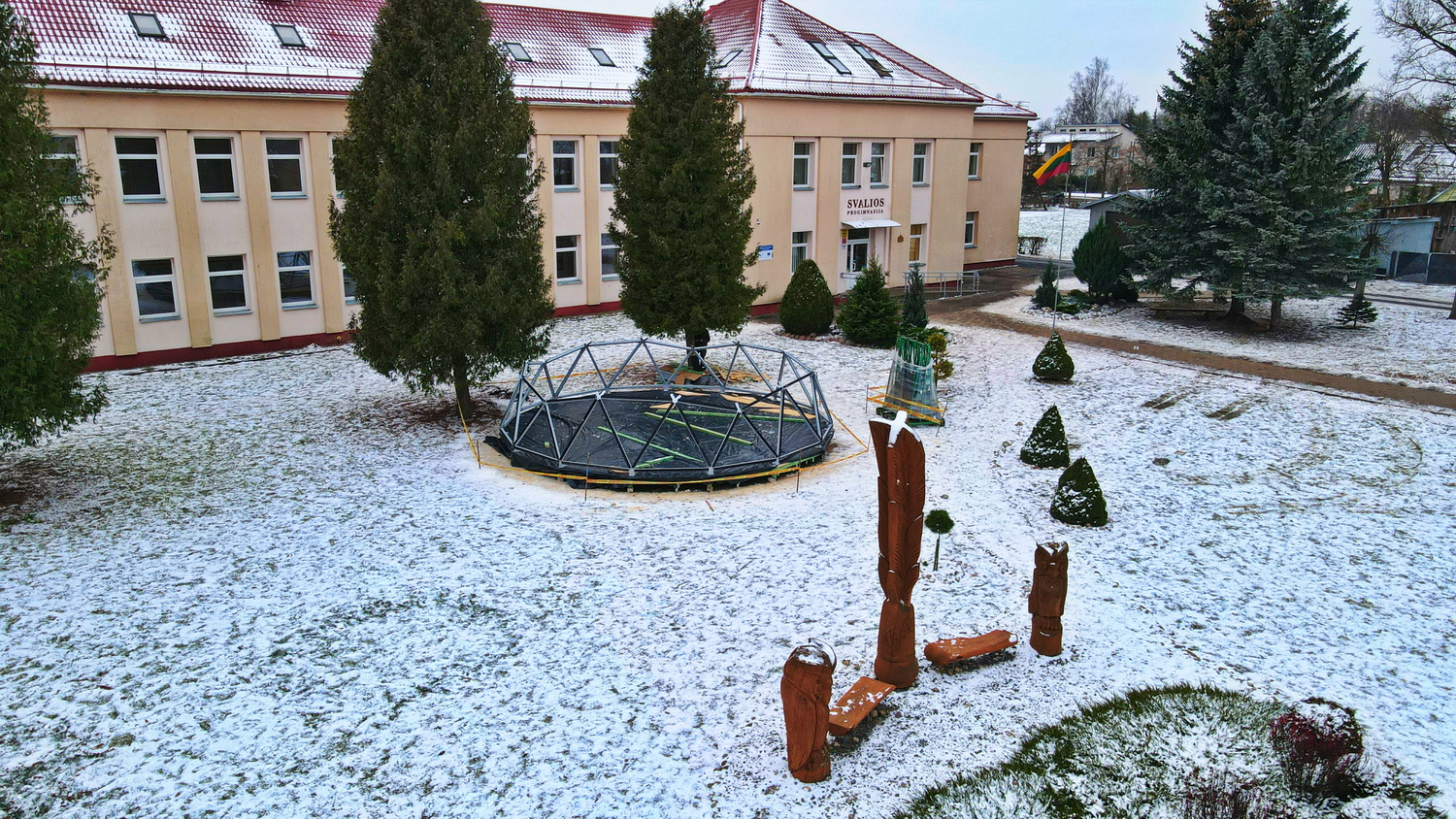 50m2 Glazed School Room Ø8m | Pasvalys basic school