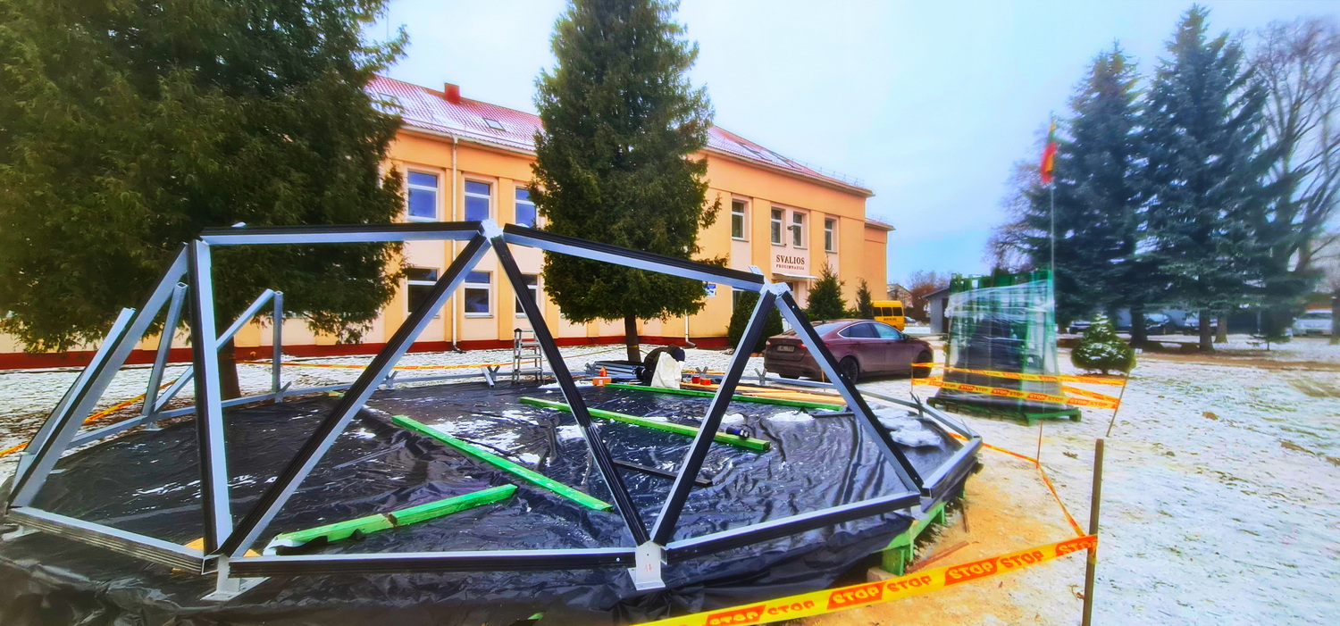 50m2 Glazed School Room Ø8m | Pasvalys basic school