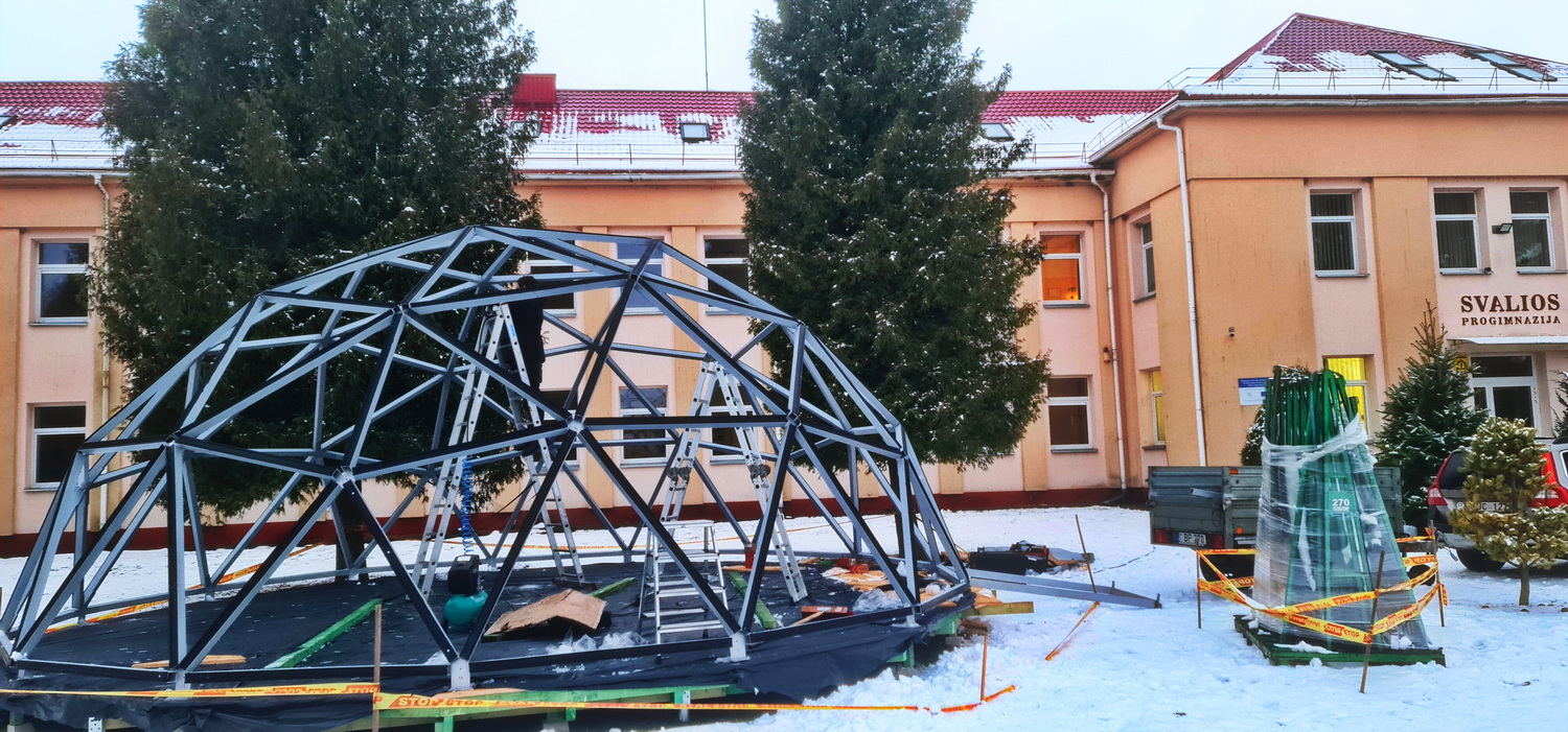 50m2 Glazed School Room Ø8m | Pasvalys basic school