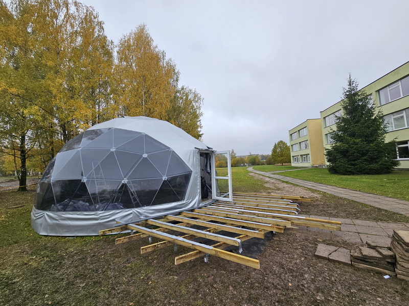 50m2 Dome Room Ø8m | Vaclovos Giržads pro-gymnasium in Kaišiadori
