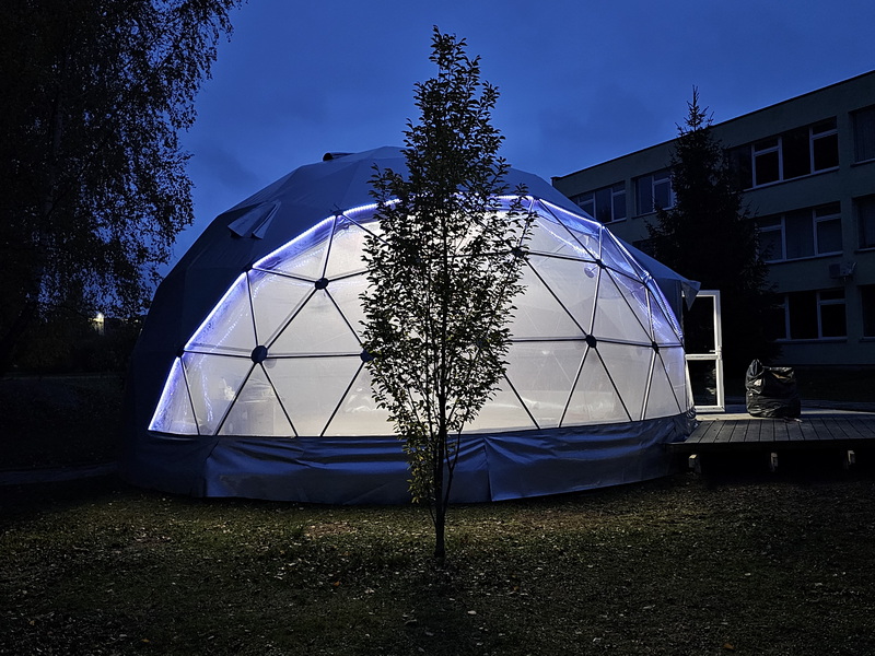 50m2 Dome Room Ø8m | Vaclovos Giržads pro-gymnasium in Kaišiadori