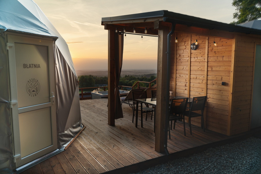 35m² BESKID GLAMP Glamping Kupolai Ø6,7m | Jaworze Kalnai, Lenkija