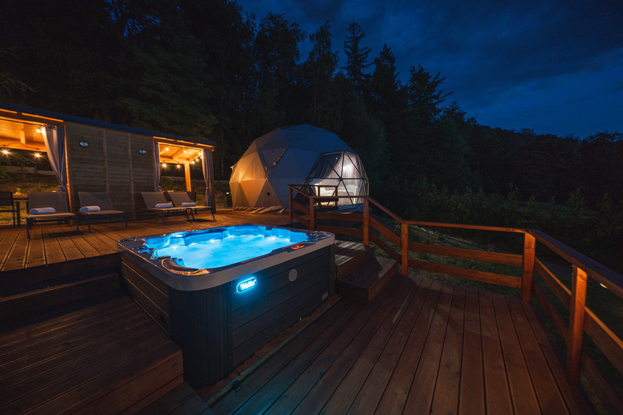 35m² BESKID GLAMP Glamping Kupolai Ø6,7m | Jaworze Kalnai, Lenkija