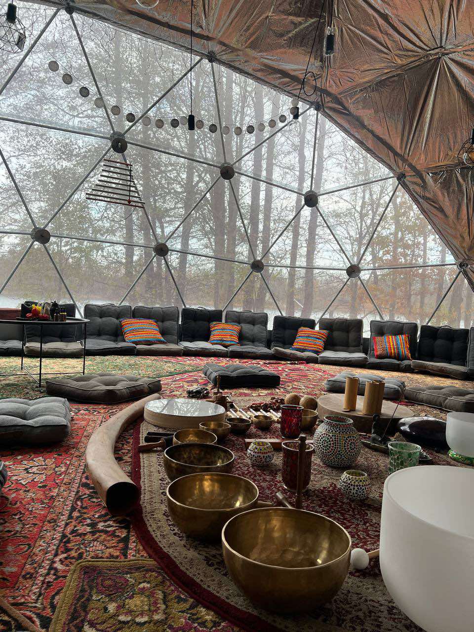 50m² + 95m² UJOY Meditacijų Centras Ø8m + Ø11m | Karvys, Lietuva