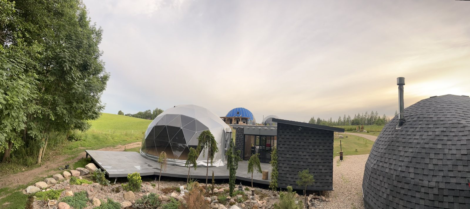 50m² + 95m² UJOY Meditacijų Centras Ø8m + Ø11m | Karvys, Lietuva