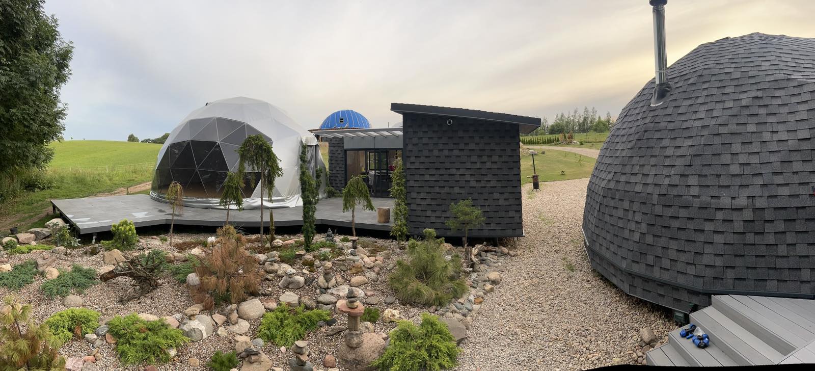 50m² + 95m² UJOY Meditacijų Centras Ø8m + Ø11m | Karvys, Lietuva