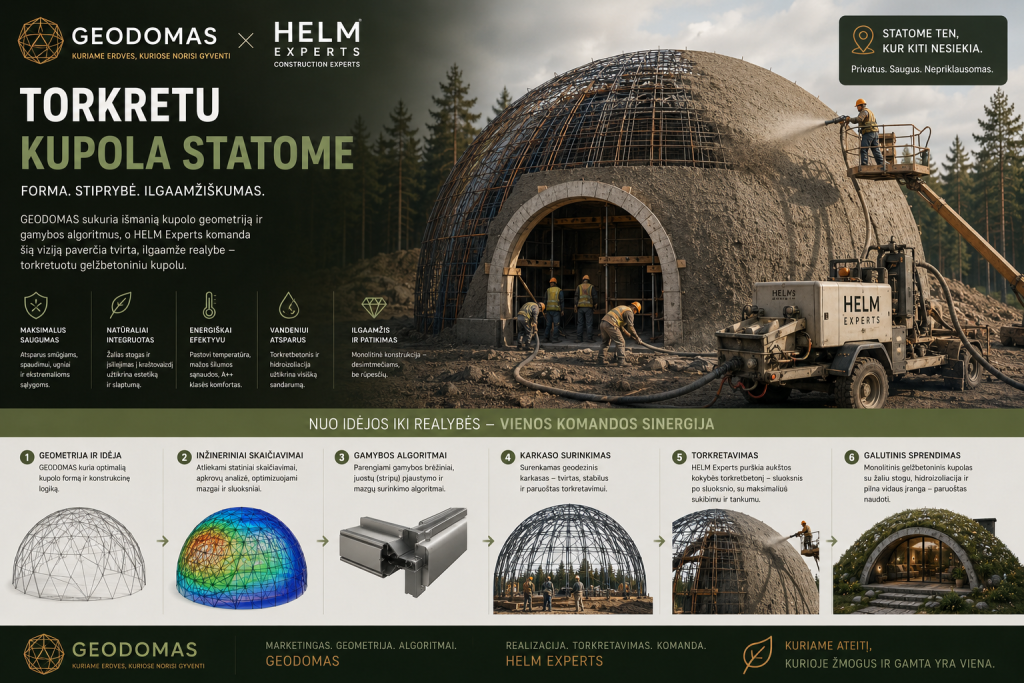 GREENROOF 57m2 NAMAS | COMPACT Betoninis Kupolas · 5