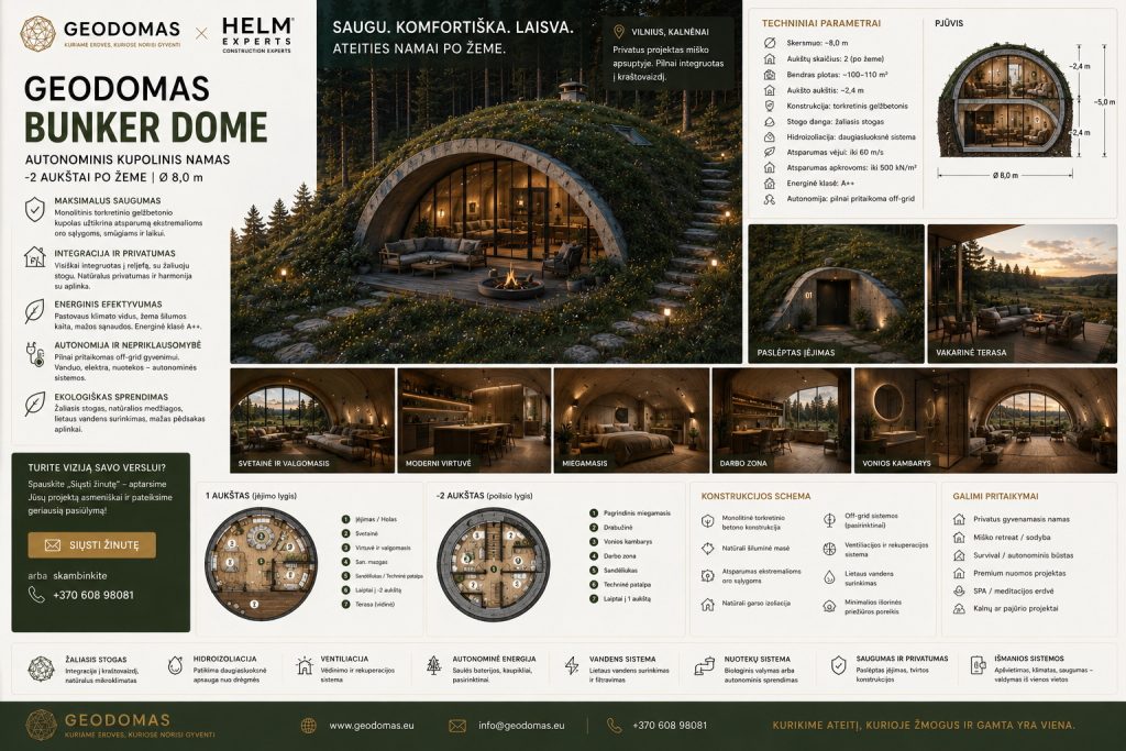 GREENROOF 57m2 NAMAS | COMPACT Betoninis Kupolas · 13