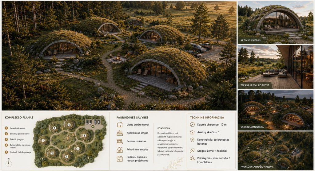 GREENROOF 57m2 NAMAS | COMPACT Betoninis Kupolas · 4